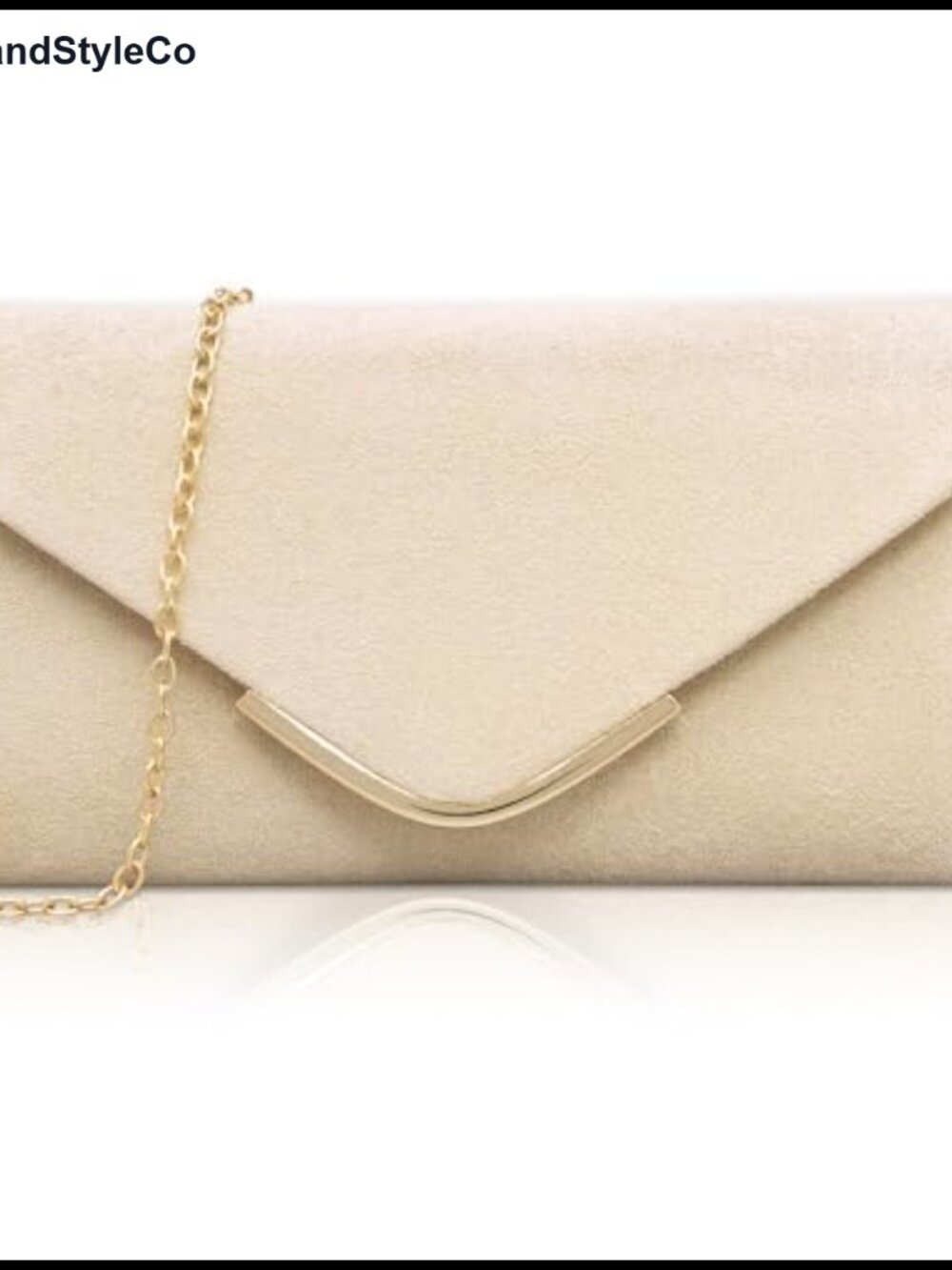 Vegan Leather Envelope Evening Clutch Chain Strap Wedd